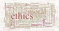 Ethics and principles word cloud Royalty Free Stock Photo