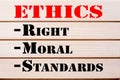 Ethics Right Moral Standards