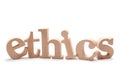ETHICS Wood Word Royalty Free Stock Photo