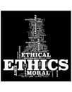 Ethics word cloud Royalty Free Stock Photo