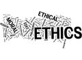 Ethics word cloud Royalty Free Stock Photo