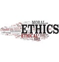 Ethics word cloud Royalty Free Stock Photo