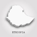 Ethiopia blank 3D map