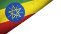 Ethiopia flag left side with blank copy space