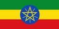 Ethiopia flag vector.Illustration of Ethiopia flag