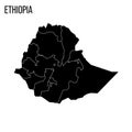 Ethiopia political map of administrative divisions