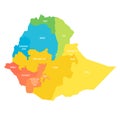 Ethiopia political map of administrative divisions