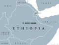 Ethiopia political map Royalty Free Stock Photo