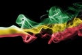 Ethiopia Rasta national smoke flag Royalty Free Stock Photo