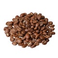 Ethiopia Sidamo gourmet coffee on white background.