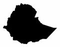 Ethiopia silhouette map