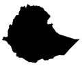 Ethiopia Silhouette Map