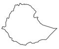 Ethiopia Silhouette Outline Map
