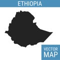 Ethiopia vector map with title