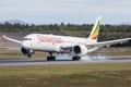 An Ethiopian Airlines Boeing 787-9 Dreamliner aircraft landing i Royalty Free Stock Photo