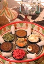 Ethiopian appetizer basket Royalty Free Stock Photo