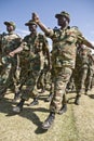 Ethiopian Army Soldiers Marching Royalty Free Stock Photo