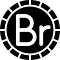 Ethiopian birr or Belarusian ruble coin icon