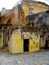 Ethiopian Coptic`s huts on the roof of The Church of the Holy Sepulchre in Jerusalem