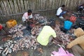 Fishes at the open fish market