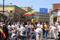 Ethiopian men and women celebrating the 123rd anniversary of Ethiopia`s victory of Adwa over the invading Italian force