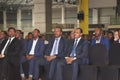 Ethiopian officials shimels abdisa, million mathewos, lemma megersa sitting in the millennium hall of Addis ababa Ethiopia