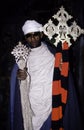 Ethiopian Orthodox Priest with Cross Royalty Free Stock Photo