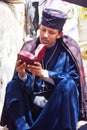Ethiopian preacher praying