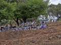 Ethiopian women dressed in white go to worship, April 26th. 2019, Ethiopia