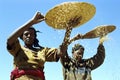 Ethiopian women separate chaff from the grain Royalty Free Stock Photo