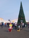 Ethiopians celebrating Christmas with Decorations in Royalty Free Stock Photo