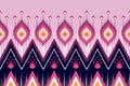 Ethnic abstract ikat art. Seamless pattern in tribal,