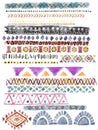 Ethnic afican elements Horizontal stripes colorful print for your textiles wrapping paper card digital clipart