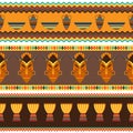 Ethnic african abstract geometric seamless fabric