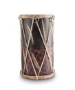 Ethnic African drum on a white background