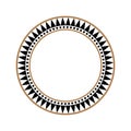 Ethnic african tribal round vector art frame Royalty Free Stock Photo