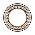 Ethnic african tribal round vector art frame Royalty Free Stock Photo