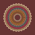 Ethnic Aztec circle ornament