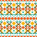 Ethnic Aztec pattern. Native American, Indian and Navajo textile design. Traditional geometric seamless print. Ornament Royalty Free Stock Photo