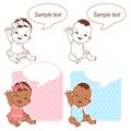 Ethnic baby shower card. Royalty Free Stock Photo