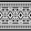 Ethnic background seamless pattern navajo culture background ready for fashion textile print vector illustration black and white Royalty Free Stock Photo