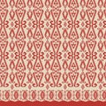 ethnic batik kalimantan seamless light brown and red pattern 02