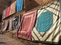 Ethnic bedsheets on display Rajasthan