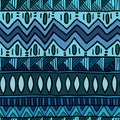 Ethnic blue seamless pattern. Boho abstract textile print.