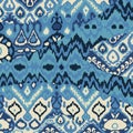 Ethnic bohemian arabesque pattern. Zigzag geometric retro