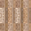 Ethnic boho brown pattern in african style