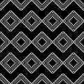 Geometric shapes made of strips. Ethnic boho ornament. Seamless pattern. Tribal motif. Vector illustration for web design or print Royalty Free Stock Photo