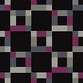 Squares of stripes. Ethnic boho ornament. Seamless pattern. Tribal motif. Vector illustration for web design or print.