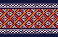 Ethnic boho pattern with geometric in bright colors. Design for carpet, wallpaper, clothing, wrapping, batik, fabric, Vector