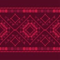 Ethnic boho seamless pattern. Embroidery on fabric. Traditional ornament. Tribal pattern. Folk motif.